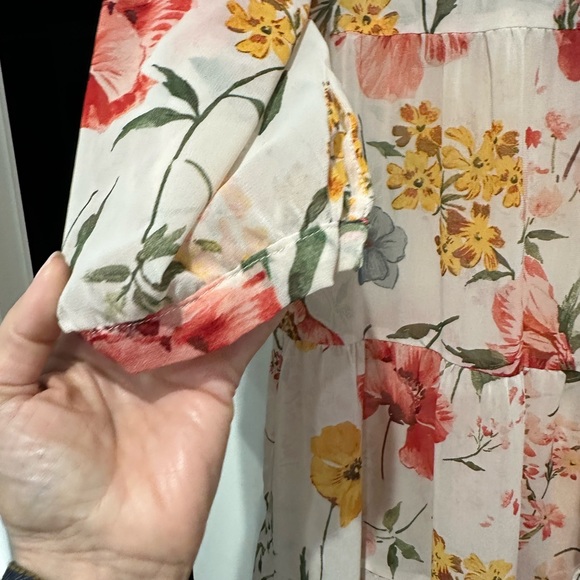 Zara sheer flowers dress. Size small - Picture 2 of 4